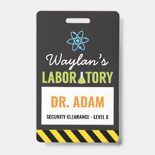 Badge d'identification de fête scientifique Badge