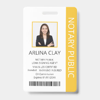 Badge d'identification de l'agent de signature de 