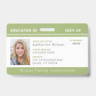 Badge d'identification de l'éducateur à domicile G
