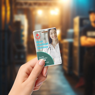 Badge d'identification de l'employé du service méd