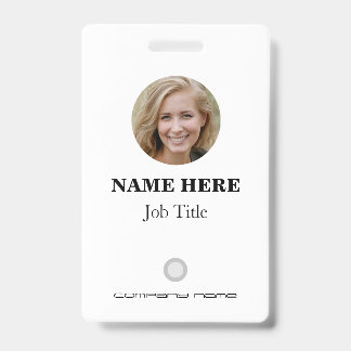 Badge d'identification de l'employé personnalisé a