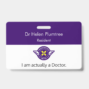 Badge d'identification de médecin personnalisable 