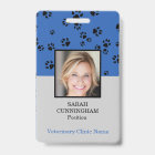 Badge d'identification de photo de clinique vétéri