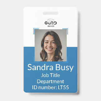 Badge d'identification de photo d'employé personna