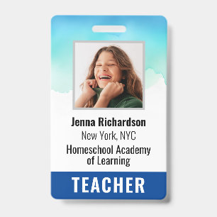 Badge d'identification de professeur d'école à dom