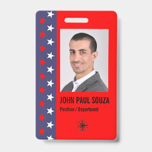 Badge d'identification de sécurité pour thème poli