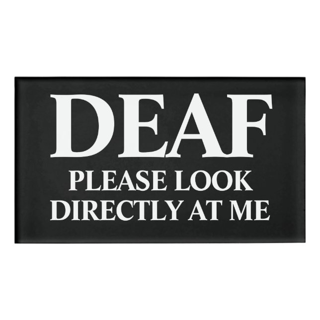 Badge D'identification Deaf or Hard of Hearing (Devant)
