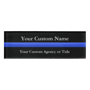 Badge D'identification Dégradé mince en ligne bleue