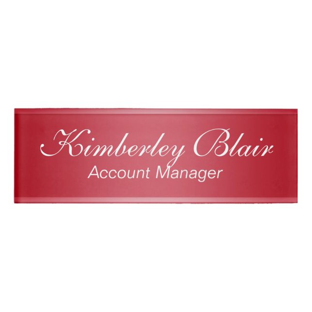 Badge D'identification Dégradés rayés - rouge + vos idées (Devant)