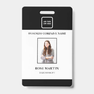 Badge d'identification d'employé d'entreprise avec