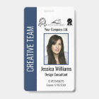 Badge d'identification d'employé d'entreprise pers