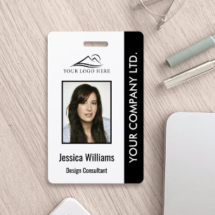 Badge d'identification d'employé d'entreprise pers