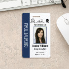 Badge d'identification d'employé d'entreprise pers