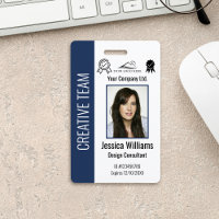 Badge d'identification d'employé d'entreprise pers