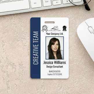 Badge d'identification d'employé d'entreprise pers