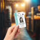 Badge d'identification d'employé d'entreprise pers