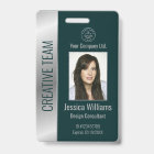 Badge d'identification d'employé d'entreprise pers