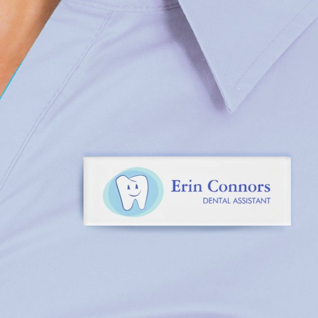 Badge D'identification Dental Assistant Dentiste Smiling Tooth Logo (Créateur téléchargé)