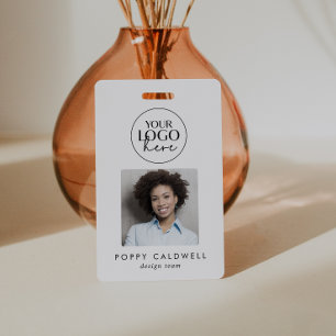 Badge d'identification d'entreprise Code QR Photo 