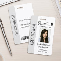 Badge d'identification d'entreprise personnalisé g