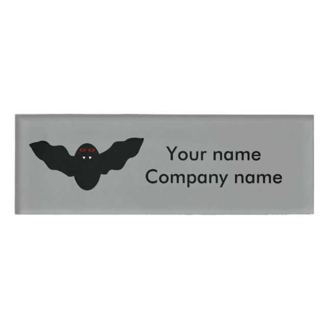 Badge D'identification Déplaisant Halloween Vampire chauve-souris personn (Devant)