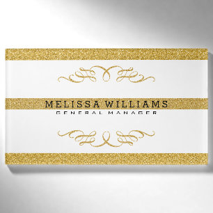 Badge D'identification Design moderne de Parties scintillant et de filame