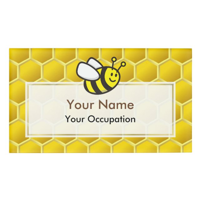 Badge D'identification Dessin sur les abeilles (Devant)