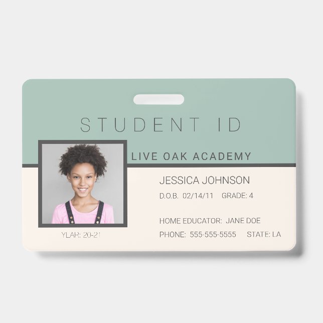 Badge d'identification d'étudiant à domicile | Doo (Avant)