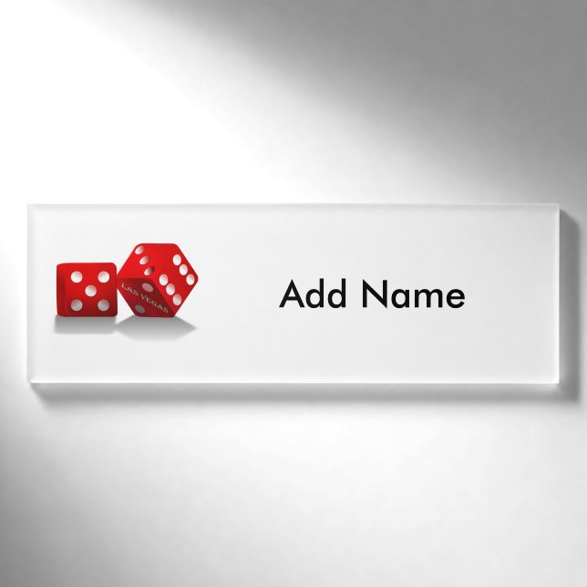Badge D'identification Dice Las Vegas (Devant)