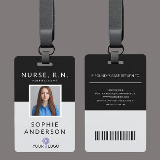 Badge d'identification d'infirmière professionnell
