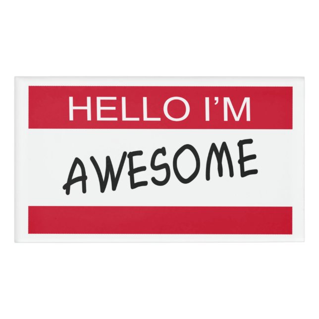 Badge D'identification Dites bonjour et dites-leur que vous êtes (Devant)