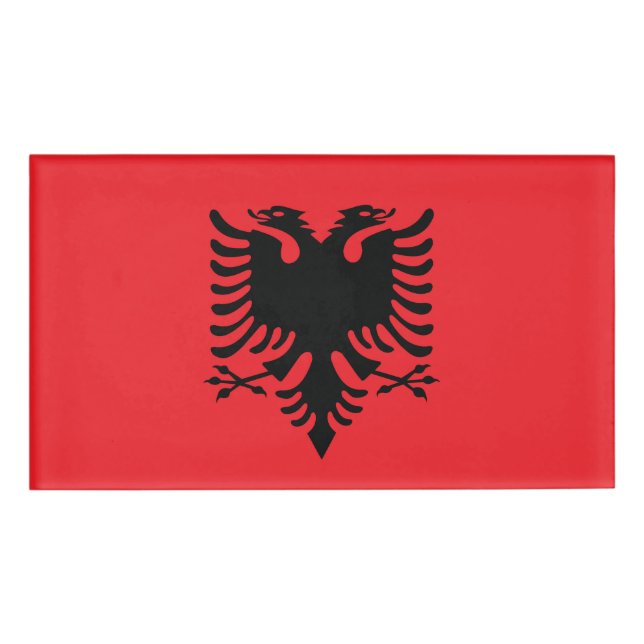 Badge D'identification Drapeau albanais (Devant)
