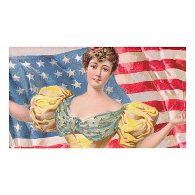 Badge D'identification Drapeau américain Lady Liberty Independence (Devant)