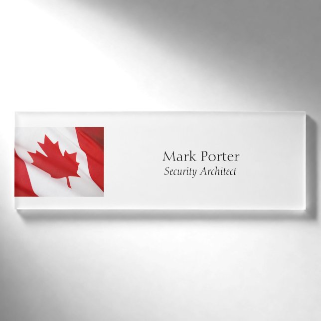 Badge D'identification Drapeau canadien (Devant)