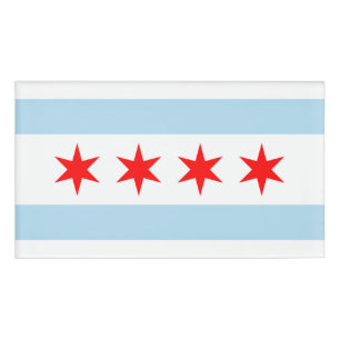 Badge D'identification Drapeau de Chicago