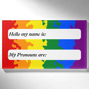 Badge D'identification Drapeau de fierté gay arc-en-ciel personnalisable