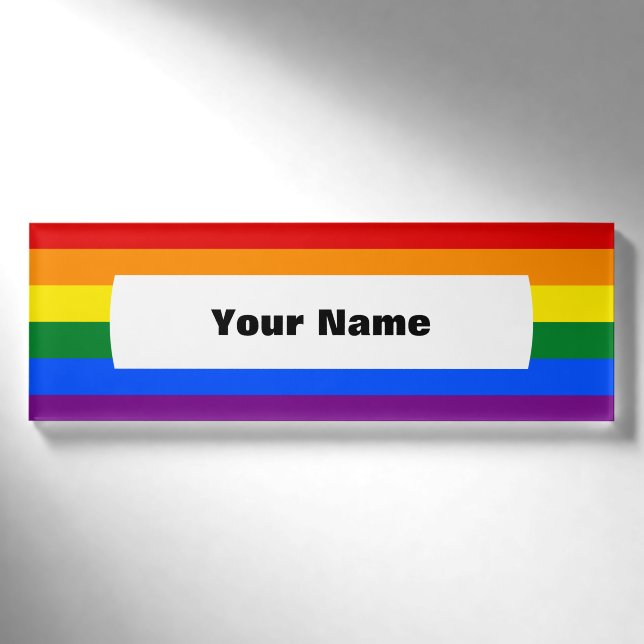 Badge D'identification Drapeau de la fierté LGBT (Devant)
