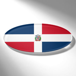 Badge D'identification Drapeau de la République Dominicaine