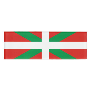 Badge D'identification Drapeau de l'étiquette Basque de nom du pays
