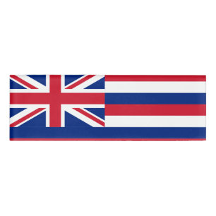 Badge D'identification Drapeau de l'étiquette nommée d'Hawaï