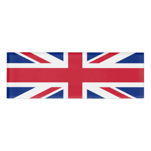 Badge D'identification Drapeau de l'étiquette nommée du Royaume-Uni
