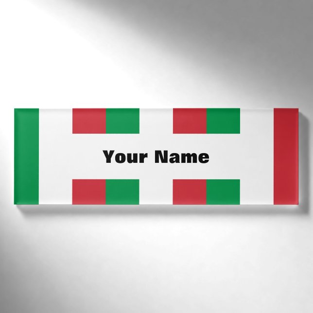 Badge D'identification Drapeau de l'Italie (Devant)