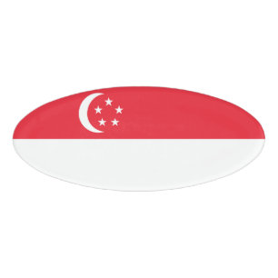 Badge D'identification Drapeau de Singapour
