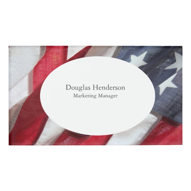 Badge D'identification Drapeau des États-Unis (Devant)