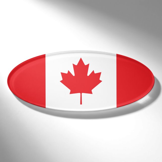 Badge D'identification Drapeau du Canada (Devant)
