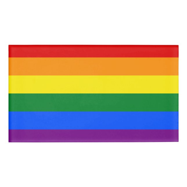 Badge D'identification Drapeau Gay pride arc-en-ciel LGBT (Devant)