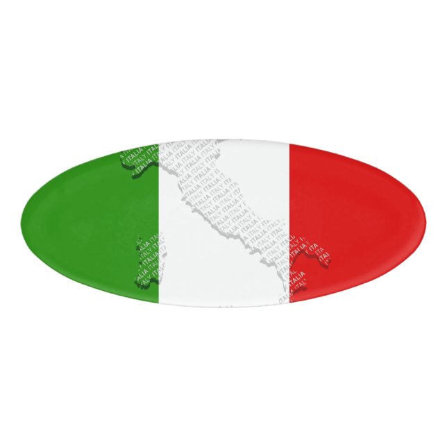 Badge D'identification Drapeau italien (Devant)
