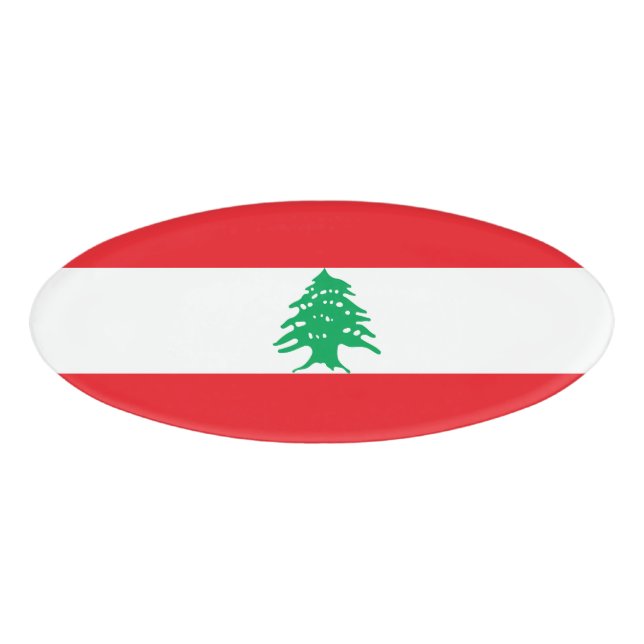 Badge D'identification Drapeau libanais (Devant)