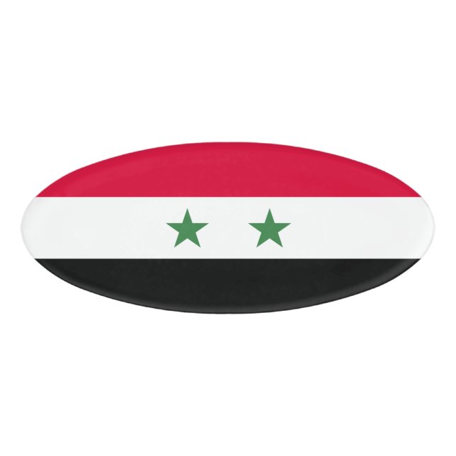 Badge D'identification Drapeau syrien (Devant)