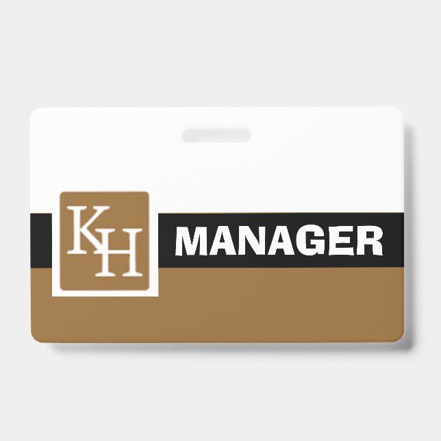 Badge d'identification du gestionnaire (Avant)